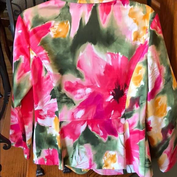 Joseph Ribkoff Floral Jacket Size 14 - Picture 4 of 4